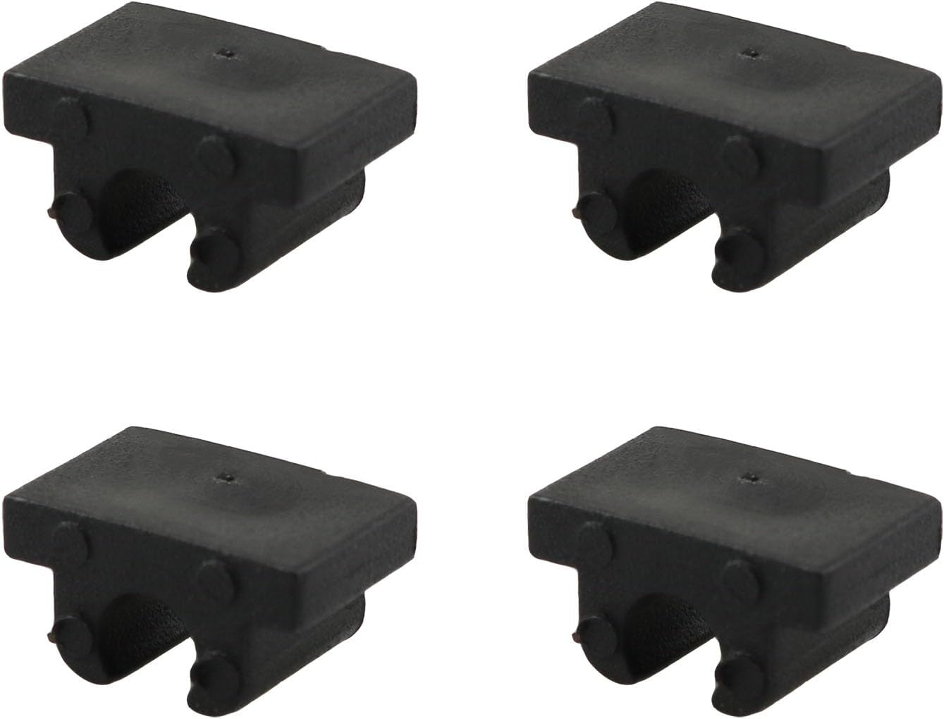 20 Almohadillas Plástico Negro Forma U para Silla Oficina