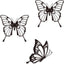 Decoración pared mariposas metal 3 Pzas interiores exteriores