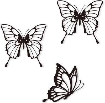 Decoración pared mariposas metal 3 Pzas interiores exteriores