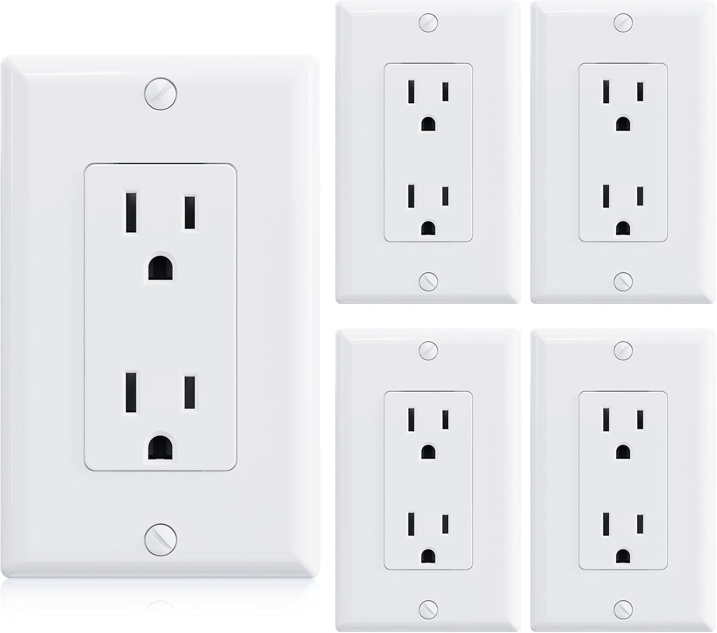 Receptáculo pared estándar 15A 125V NEMA 5-15R UL