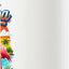 Botella de agua acero inoxidable con diseño flamingo tropical sunset