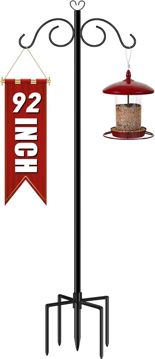 Ganchos pastor dobles exteriores 92pulg base 5 puntas ajustable