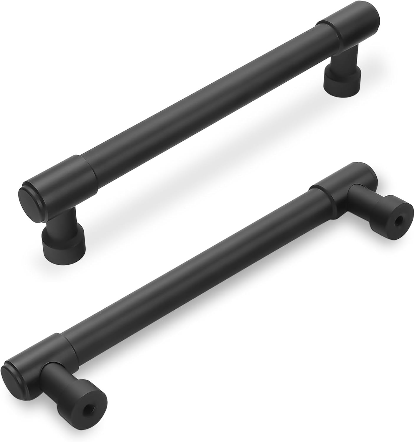 2 Tiradores gabinete cocina 5pulg negro mate aleación