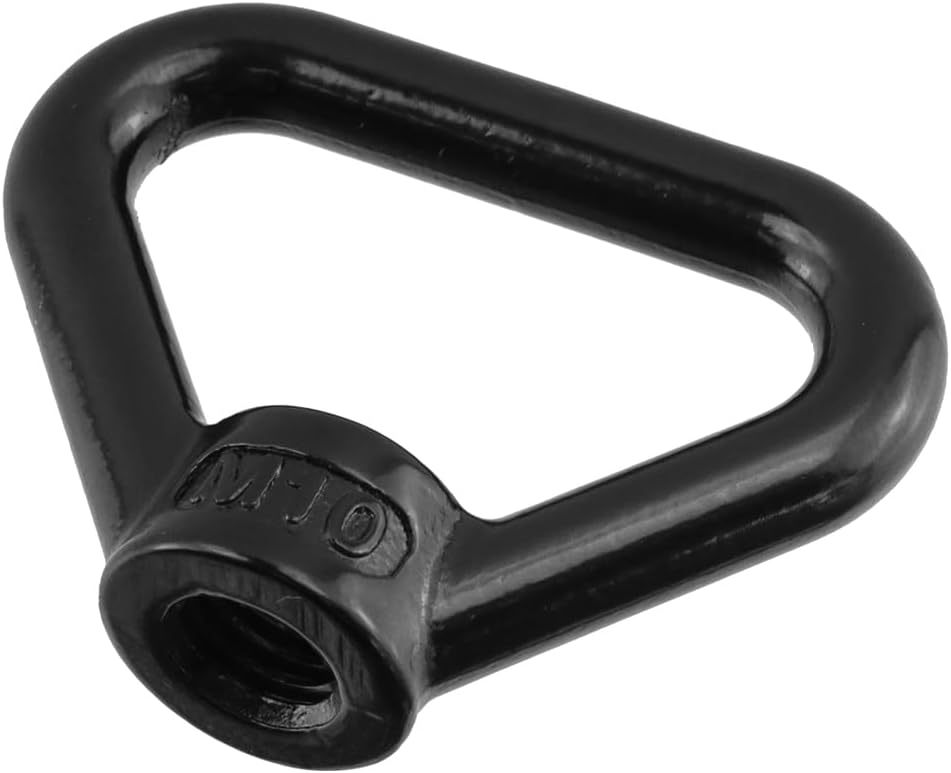 Tuerca ojo elevación acero inox M10 304 anillo negro 6 Pzas
