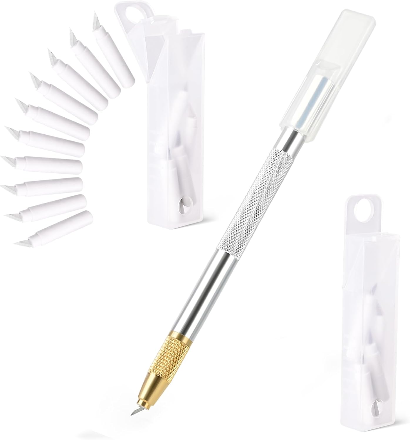 Cuchillo hoja giratoria 360° para cortar curvas papel vinilo