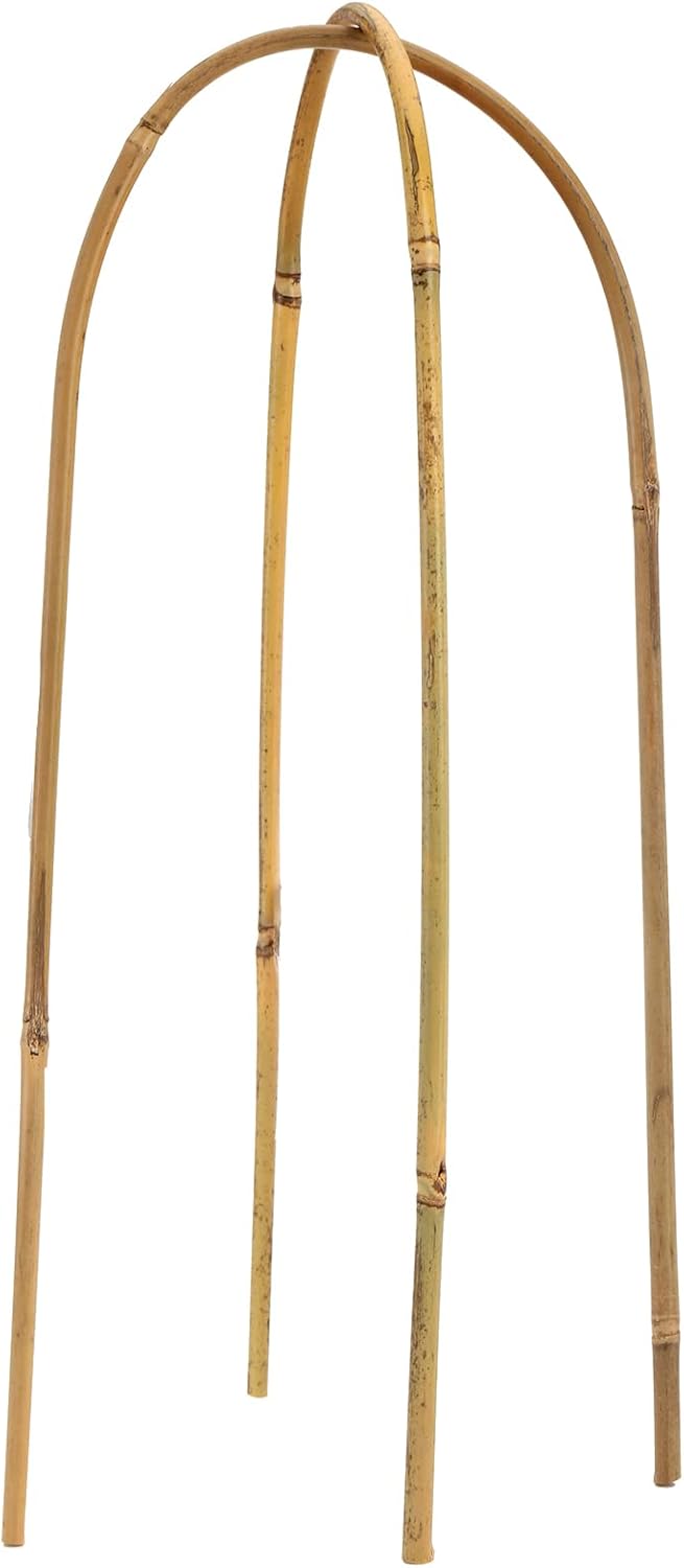 20 Soportes en U Bambú 16pulg para Plantas Jardín