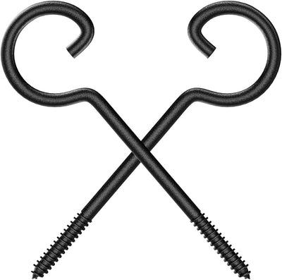 Ganchos techo metal negro para plantas colgantes 6pulg