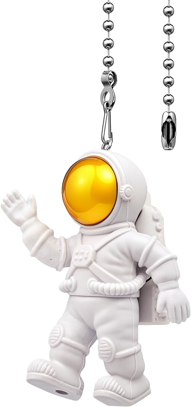 Cadena tracción ventilador techo 12pulg adorno astronauta