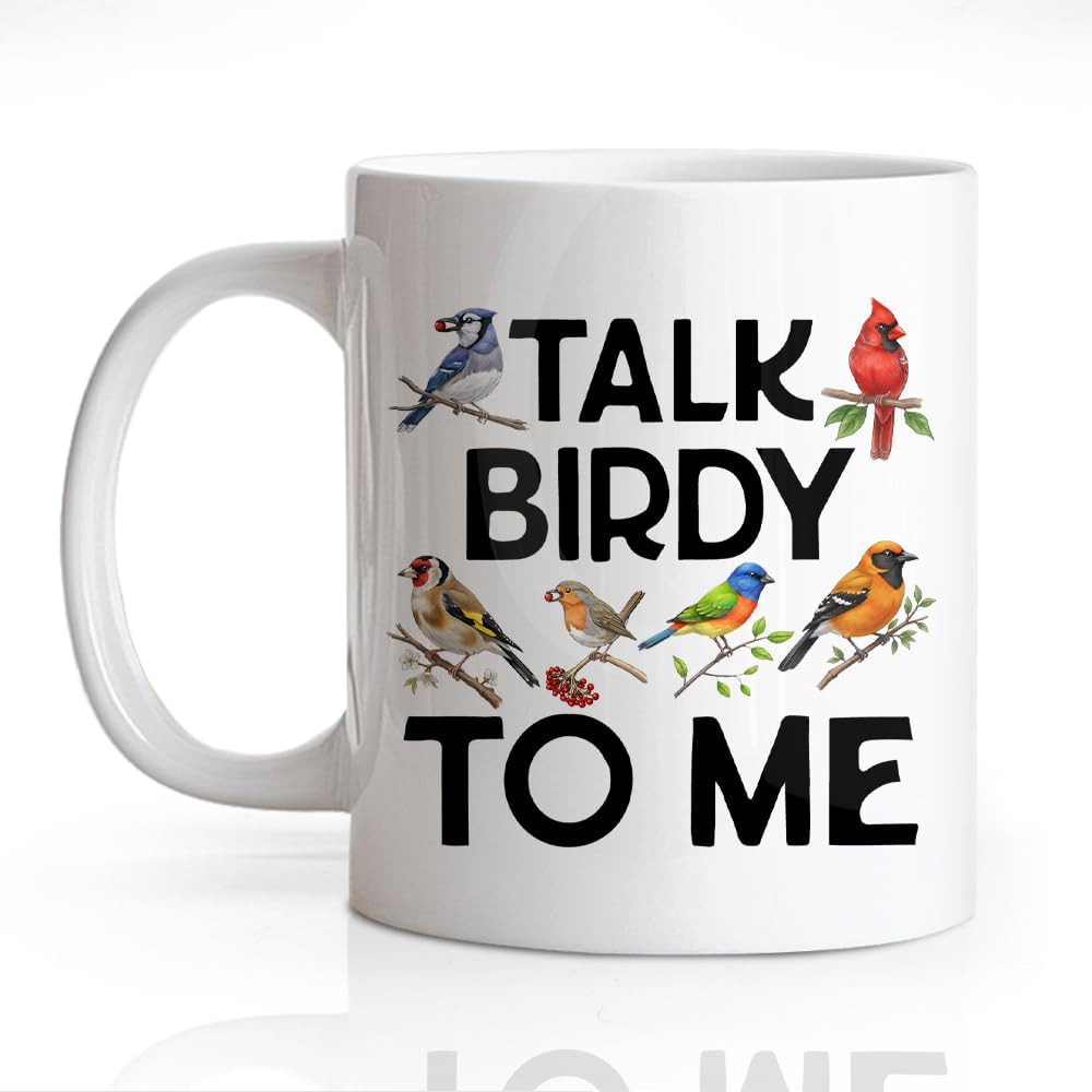 Taza de cerámica divertida doble cara birdy talk 11 oz