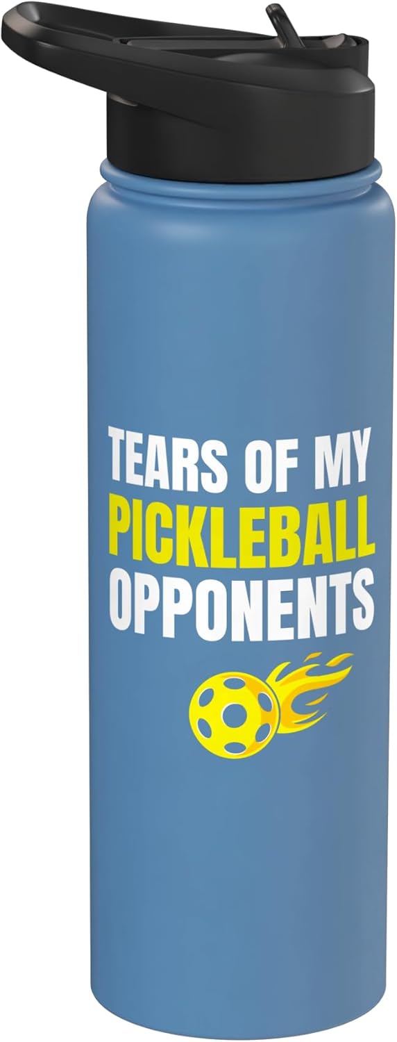 Botella de agua acero inoxidable aislada para jugadores de pickleball