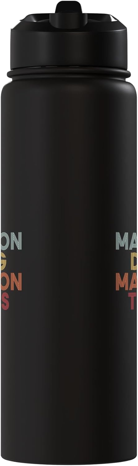 Botella agua acero inox personalizada nombre inicial