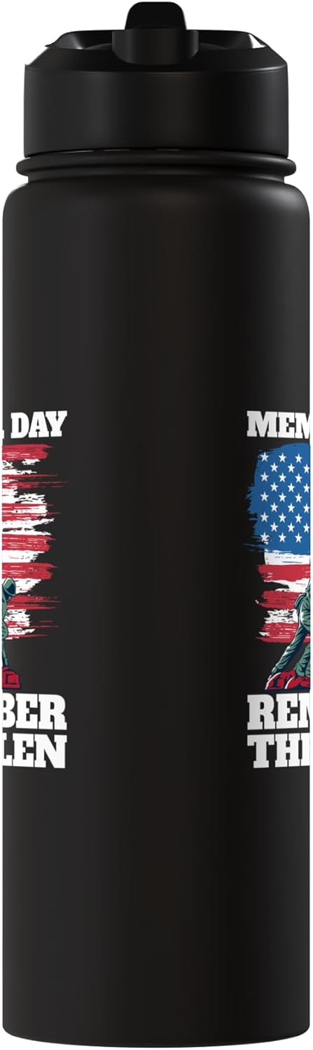 Botella de agua acero inoxidable bandera USA sin BPA