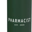 Botella de agua acero inoxidable aislada graduado farmacia