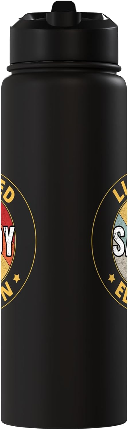 Botella de agua acero inoxidable Sandy Name aislada