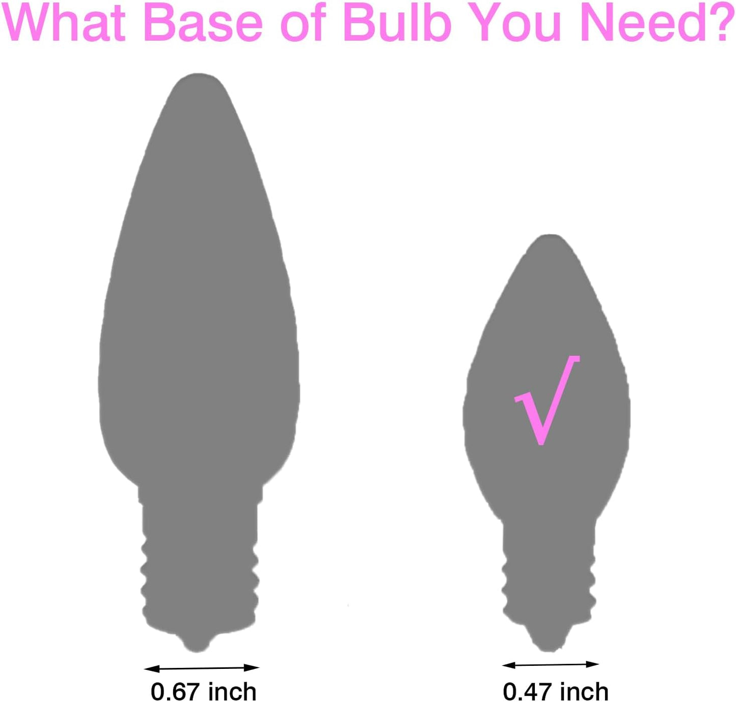5 Bombillas LED C7 Base E12 Rosa Repuesto Tira Luces Exterior