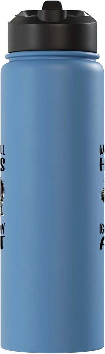Botella agua acero inox aislada