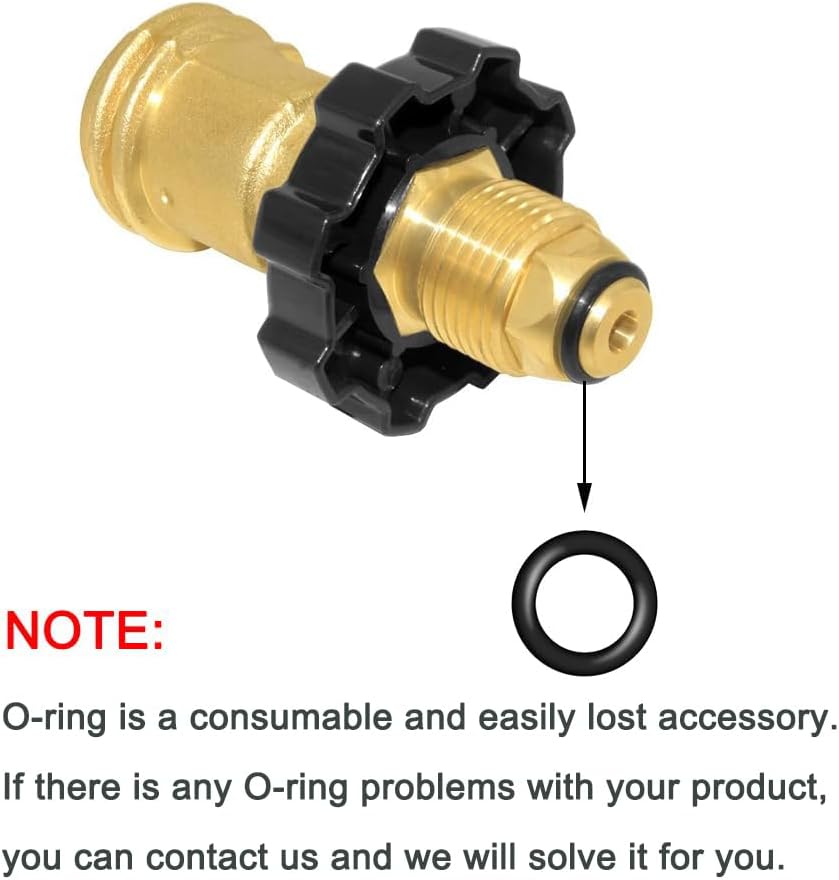 Adaptador propano POL a QCC1 con válvula de latón