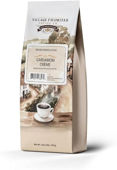 Café molido suave bajo en ácido 16oz crema cardamomo