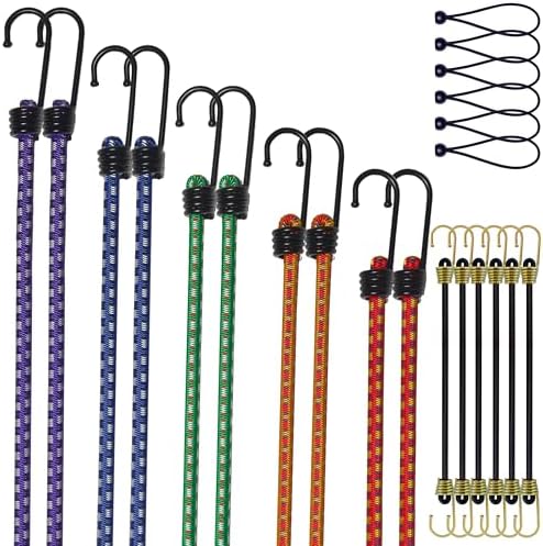 Set 22 Cuerdas Elásticas con Ganchos 0.315pulg
