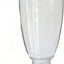 Pantalla lámpara cristal transparente 1 5/8x6.5pulg estilo colonial