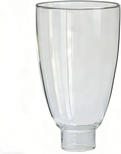 Pantalla lámpara cristal transparente 1 5/8x6.5pulg estilo colonial