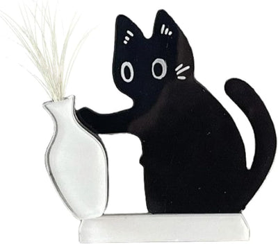 Imán de recuerdo de bigote de gato decorativo acrílico para mascotas paquete de 5