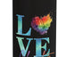 Botella de agua aislada de acero inoxidable con forma de corazón