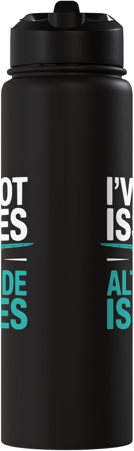 Botella agua acero inox aislada para avión ultraligero