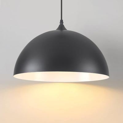 Lámpara colgante cúpula negra 16pulg isla cocina