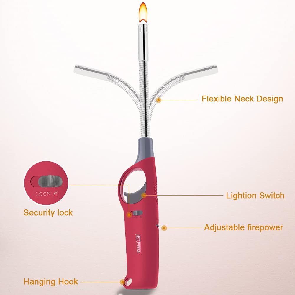 Encendedor de antorcha recargable multiusos sin butano con tanque visible