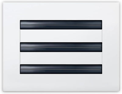 Cubierta ventilación CA 8x6pulg aluminio blanca techo pared