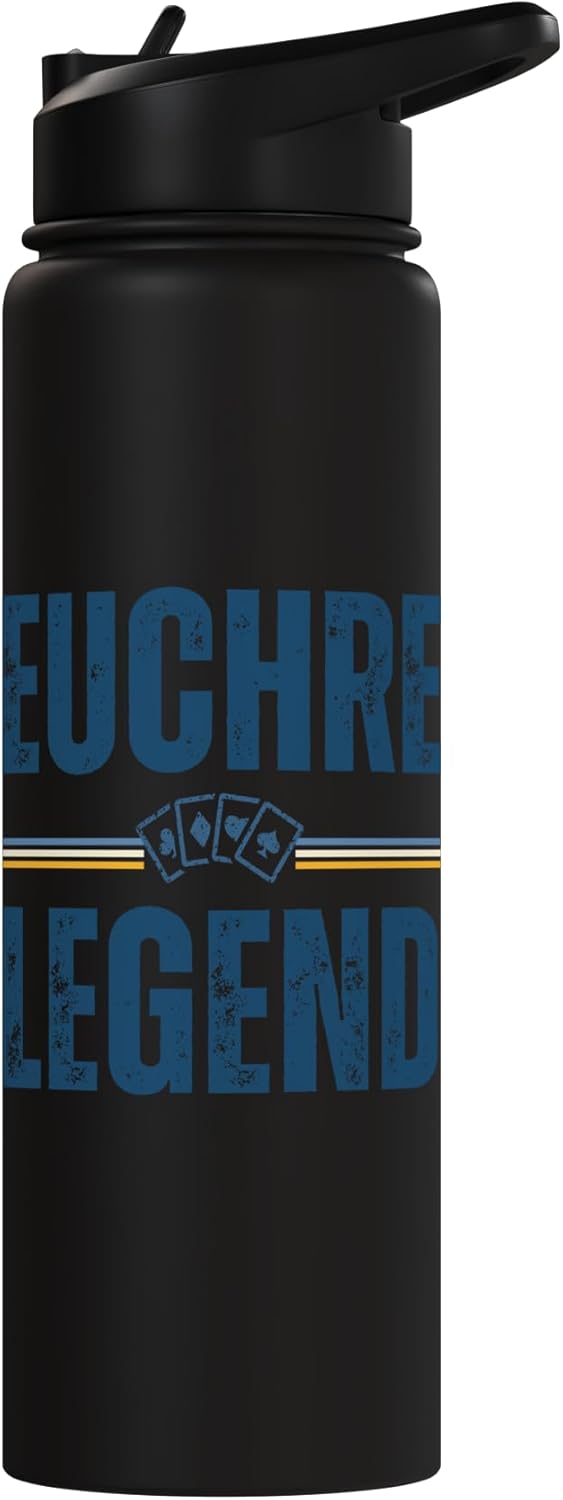 Botella agua térmica acero inox para jugar euchre
