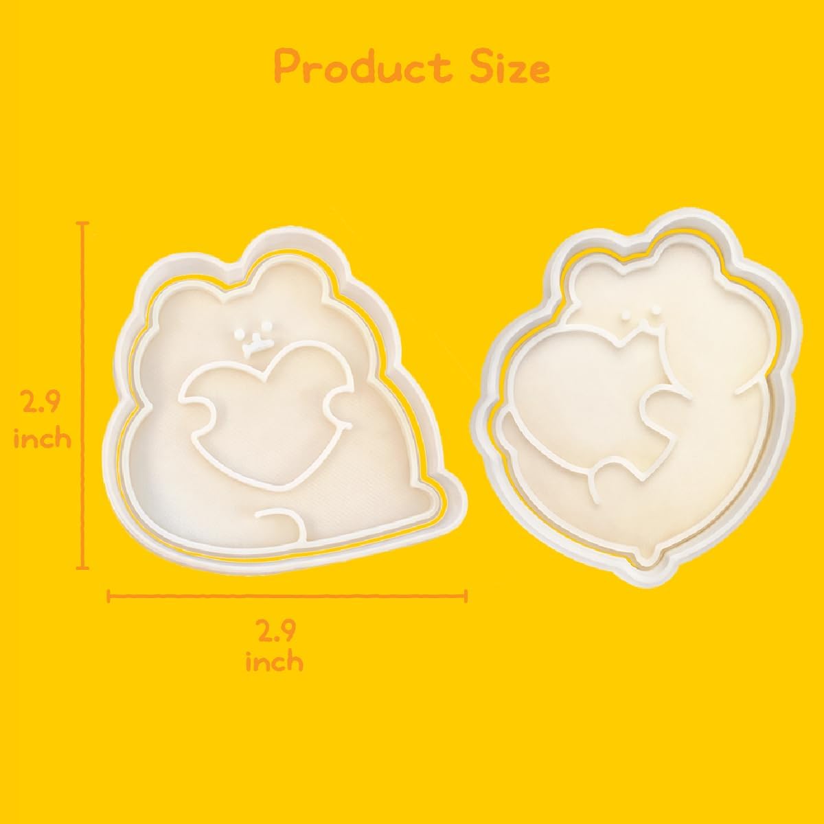 Juego de cortador de galletas de hámster en forma de corazón