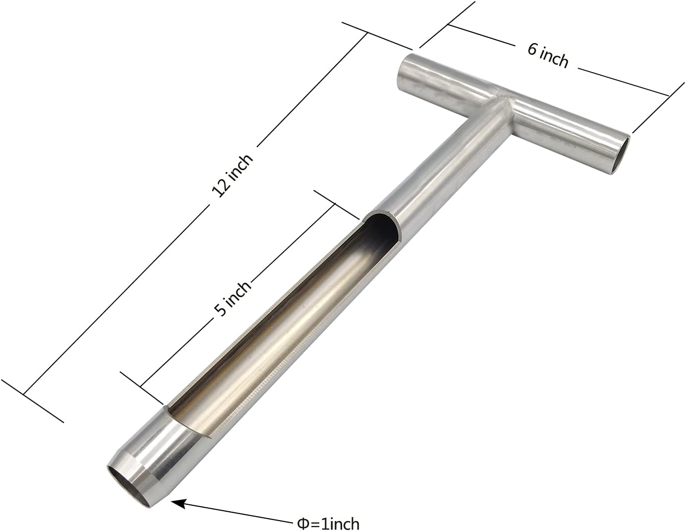 Sonda suelo 12pulg acero inox con bolsas reutilizables