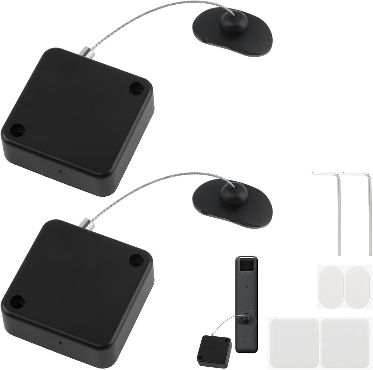 2 Cerraduras Retráctiles Control Remoto Bloqueo Cordón Ajustable
