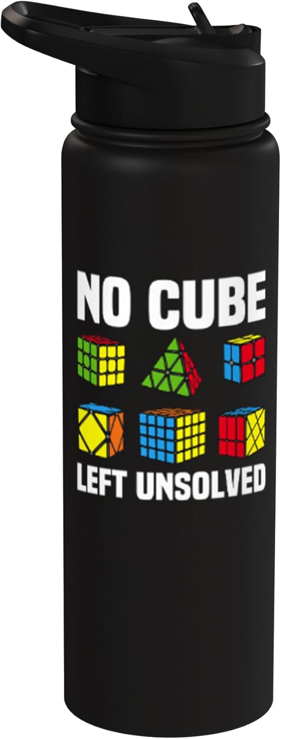 Botella de agua aislada de acero inoxidable para cubo rubik