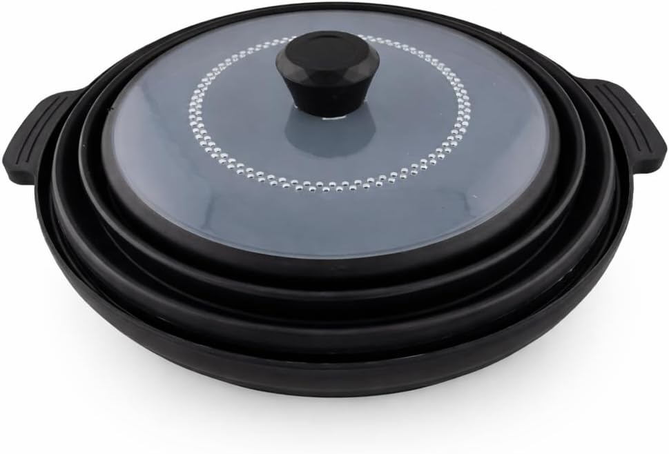 Protector de salpicaduras para microondas con cubierta plegable de plástico y silicona