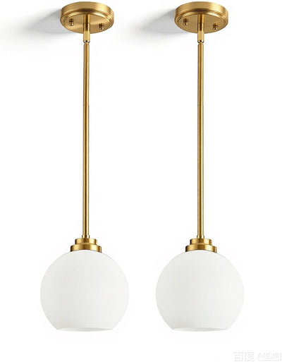 Lámpara colgante globo 7.4pulg color dorado moderna para cocina