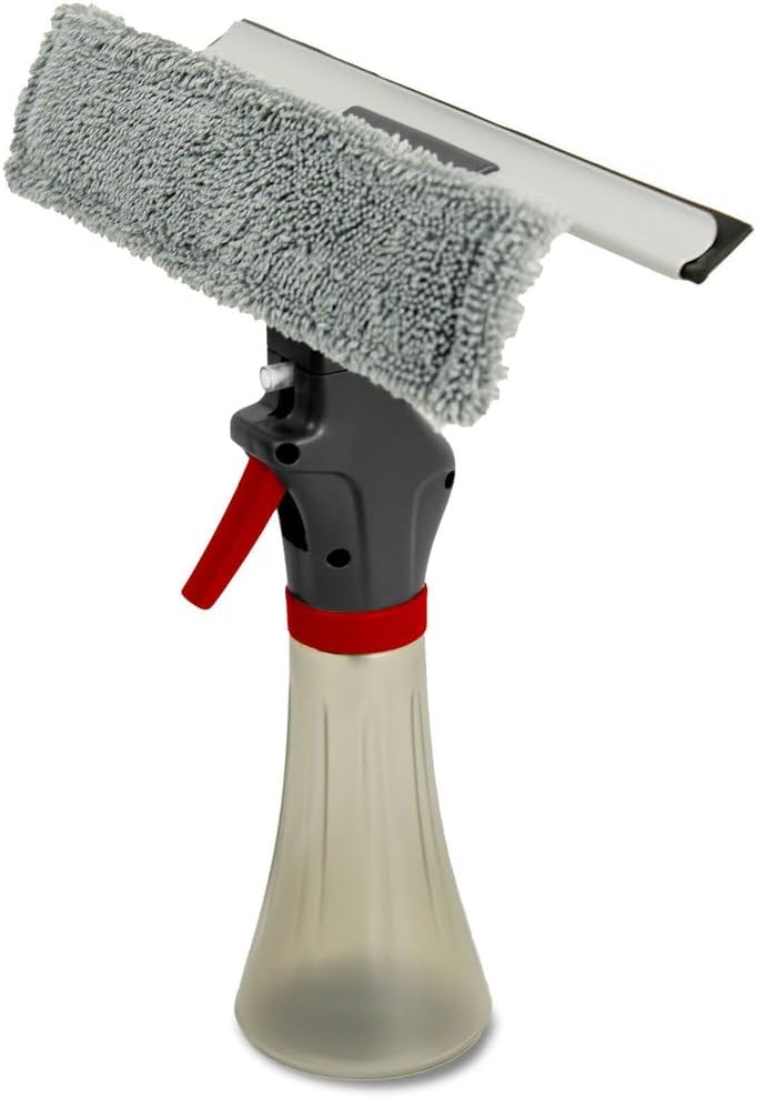 Herramienta 3en1 para limpiar ventanas con spray y microfibra