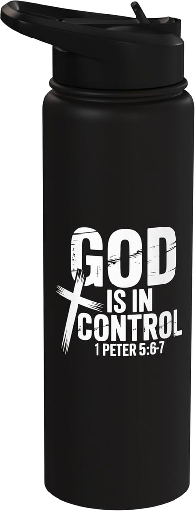 Botella de agua aislada de acero inoxidable God's Control