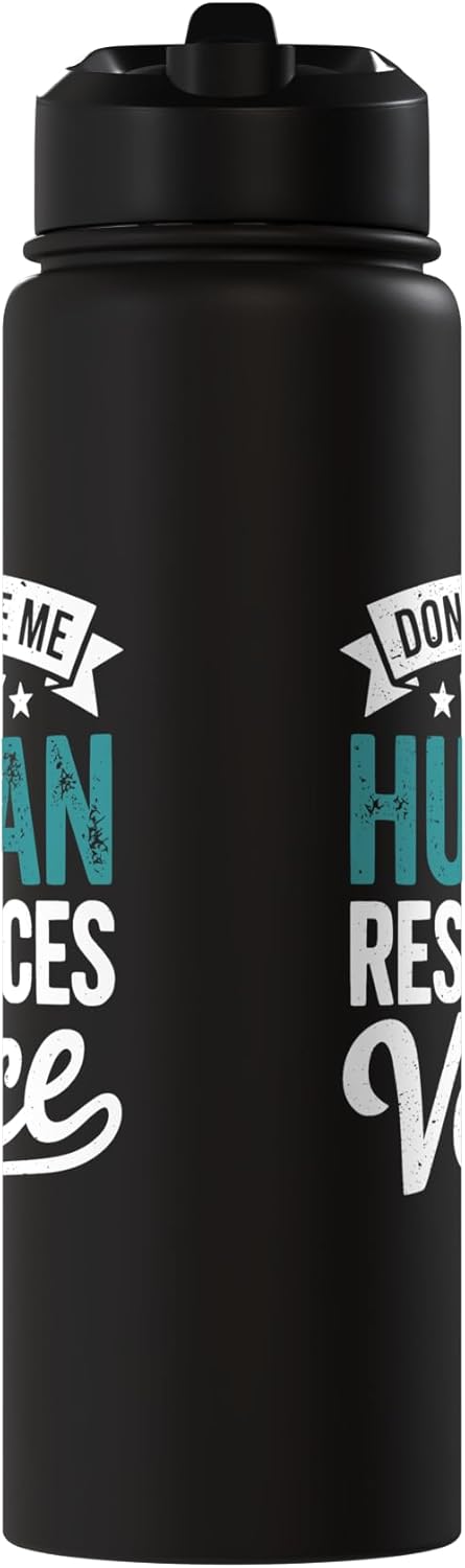 Botella de agua aislada acero inoxidable sin usar voz recursos humanos
