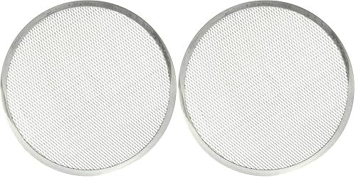 Pantalla para pizza acero inox 24pulg plateado set 2