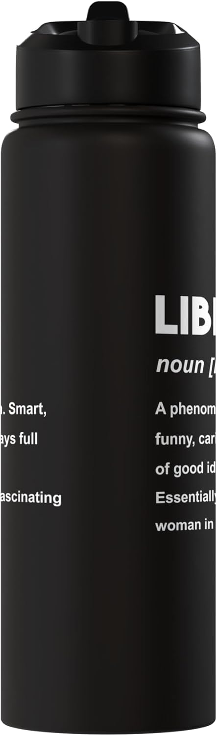 Botella de agua acero inoxidable Libby Name aislada