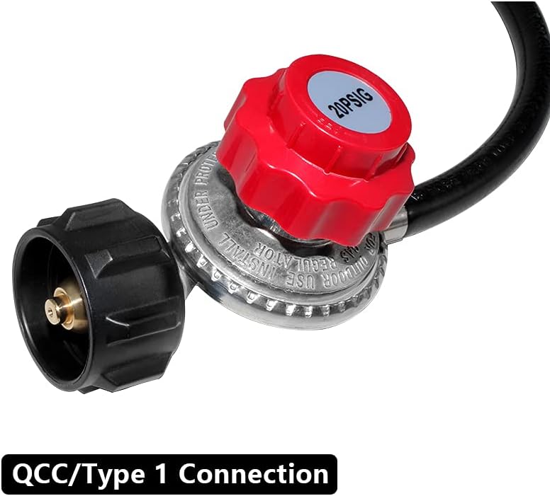 Regulador propano ajustable 5ft 0-20psi manguera QCC1