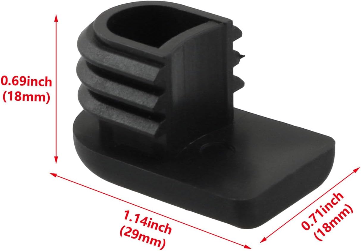 4 Tapones Plástico Ovalados para Patas Mesa Silla Hamaca