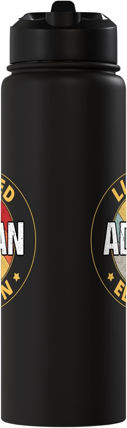 Botella agua acero inox aislada nombre Adrian