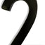 Números magnéticos aluminio negro 5pulg exterior numero 2