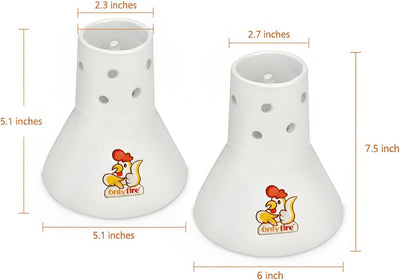 2 Pzas Estante Cerámica Asar Pollo Soporte Vertical Barbacoa