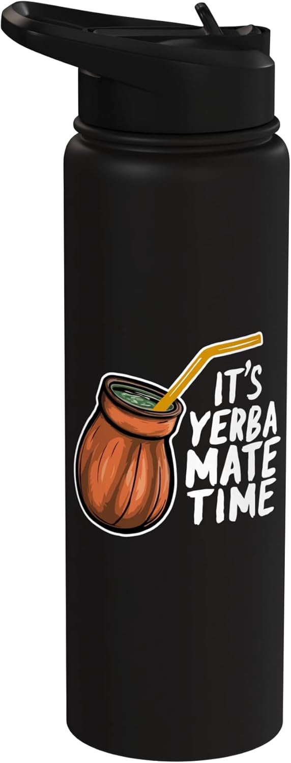 Botella de agua aislada de acero inoxidable Yerba Mate