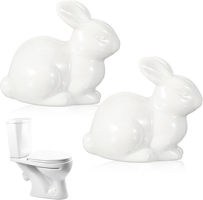 2 Tapas Cerámica para S de Inodoro Forma Conejo
